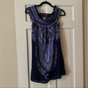Band of gypsies navy off the shoulder dress